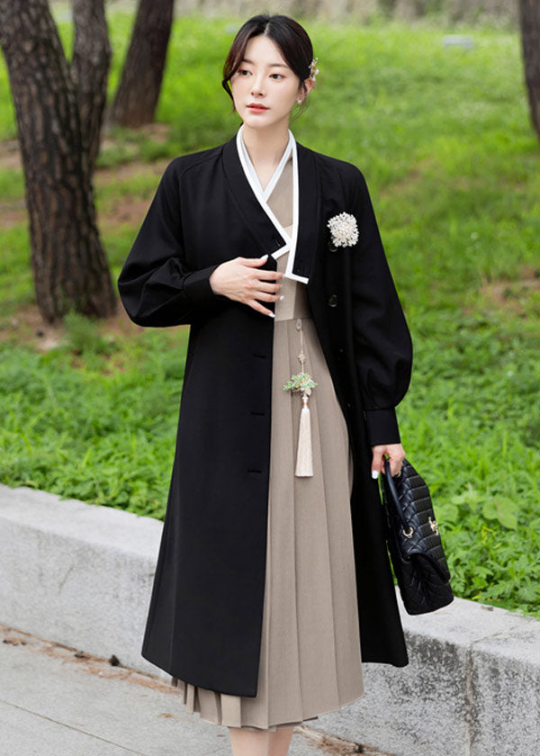 Black Modern Hanbok Coat – Joteta Korean Online Shop