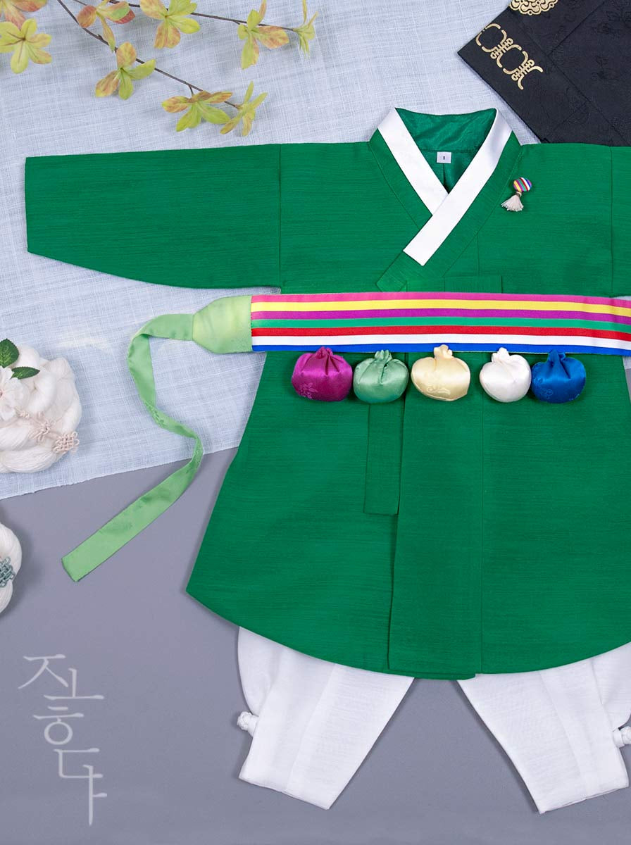 Vibrant Green Boy Hanbok Joteta Korean Online Shop