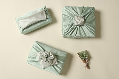 Green and light ivory double sided Bojagi is a fine choice for any baby girl or boy Doljanchi. It's reusable gift wrap that will come in handy for various Korean holidays and social events.