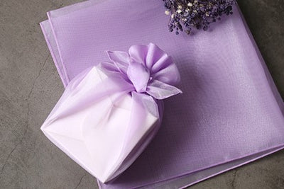 Light purple lucid Bojagi is suave and it's high-quality fabric wrapping cloth meant to last years.