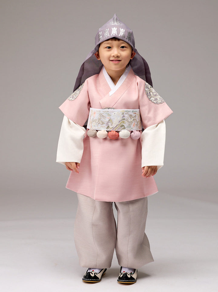 Cute Boys Hanbok in Pink