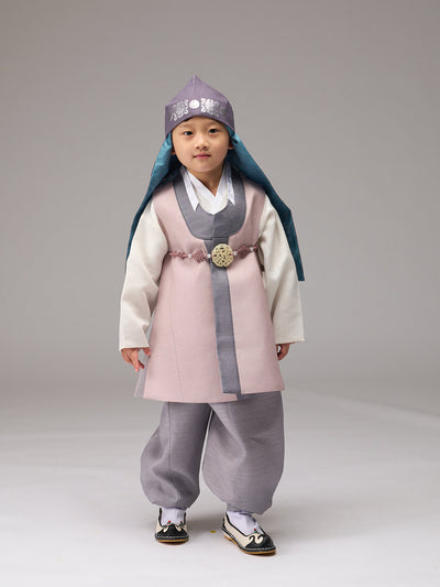 Elegant Baby boy hanbok in Gray Beige for sale by Joteta (Cover)