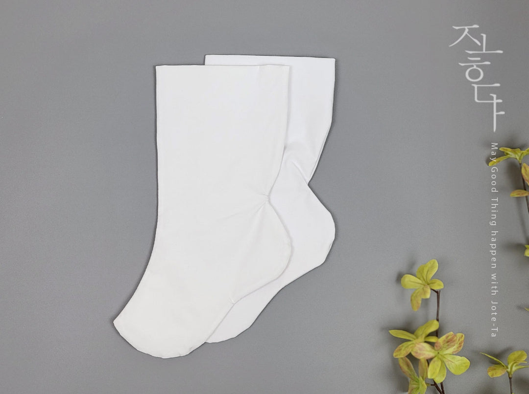 Basic Traditional Women Socks in Ivory, 230~235mm/ US 6~6.5