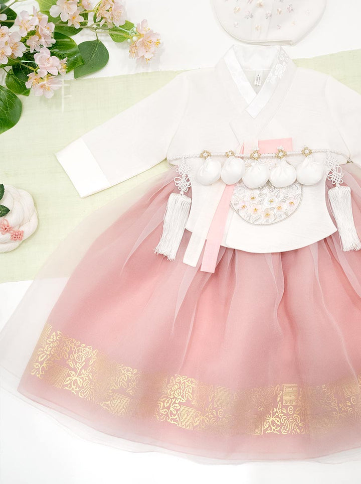 Mugunghwa Embroidery Baby Girl Hanbok in Pink – Joteta Korean