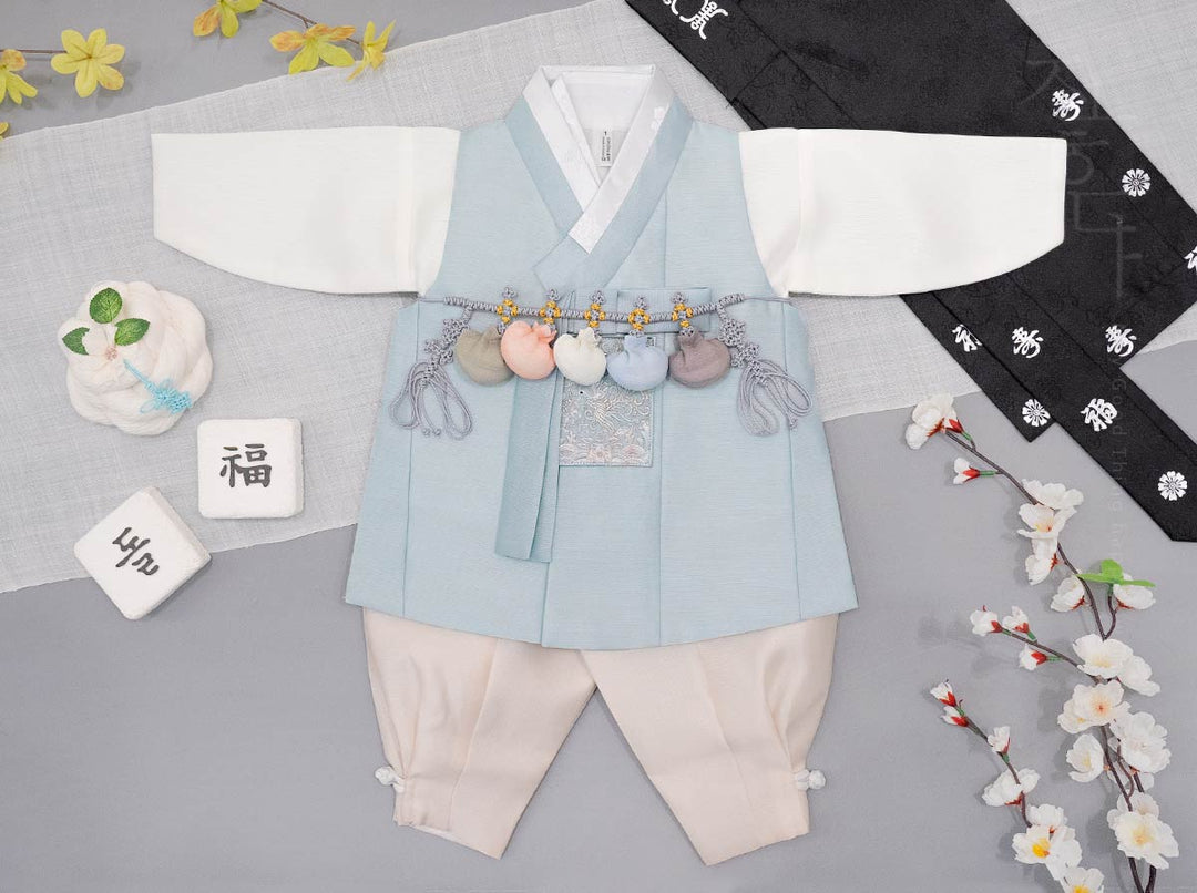 Boy's Hanbok for sold First Birthday Dohl Celebration And Korean Traditional Holiday | For 0-11 Years Old (HRB0011)