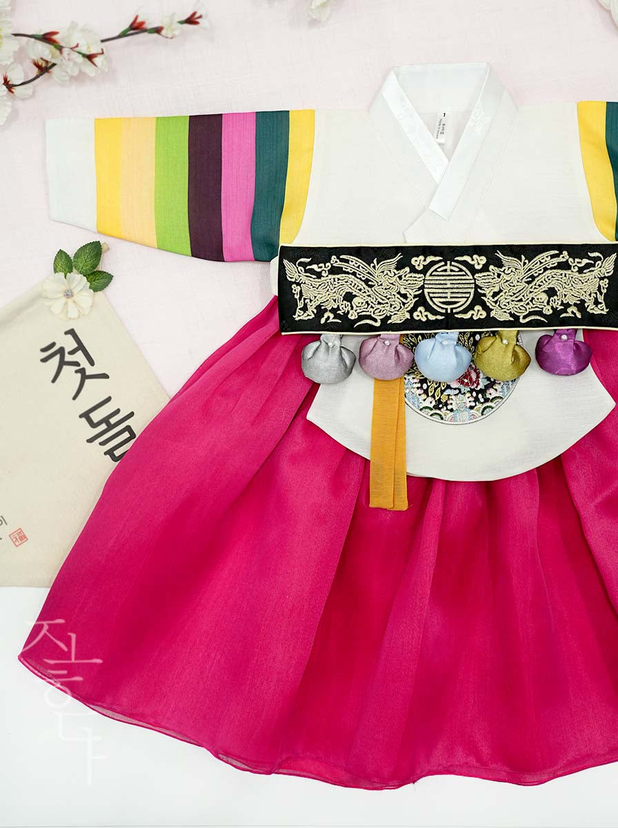 princess hanbok dress White Korean traditional high-end wedding dress princess Hanbok