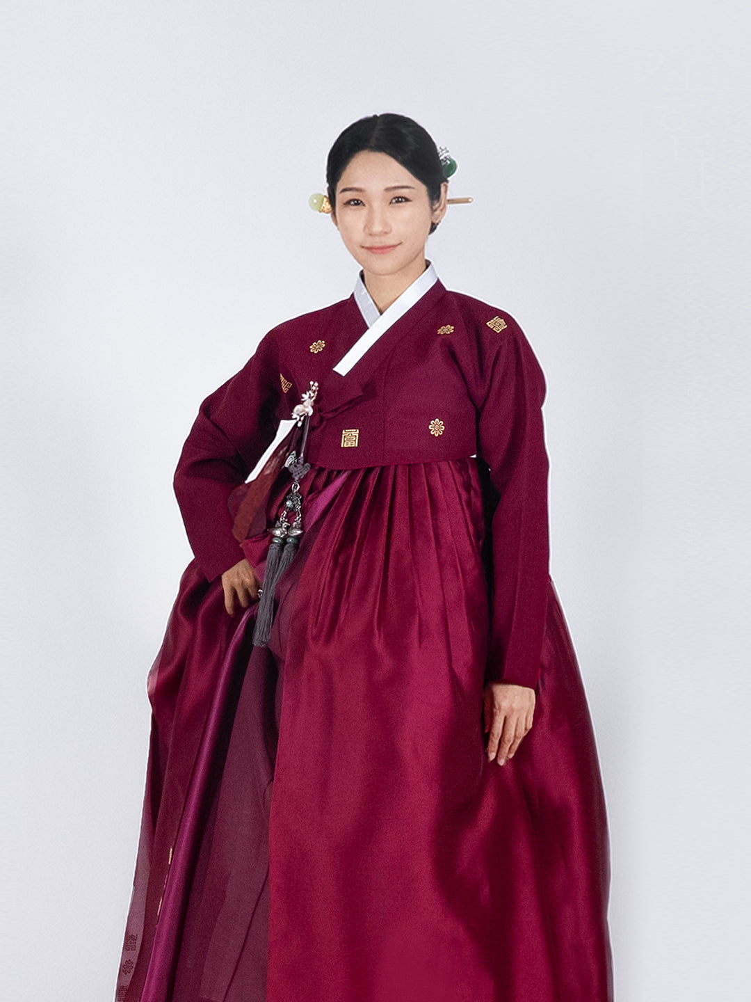 WTH011 Geum Hwa Woman Hanbok in Burgundy – Joteta Korean Online Shop
