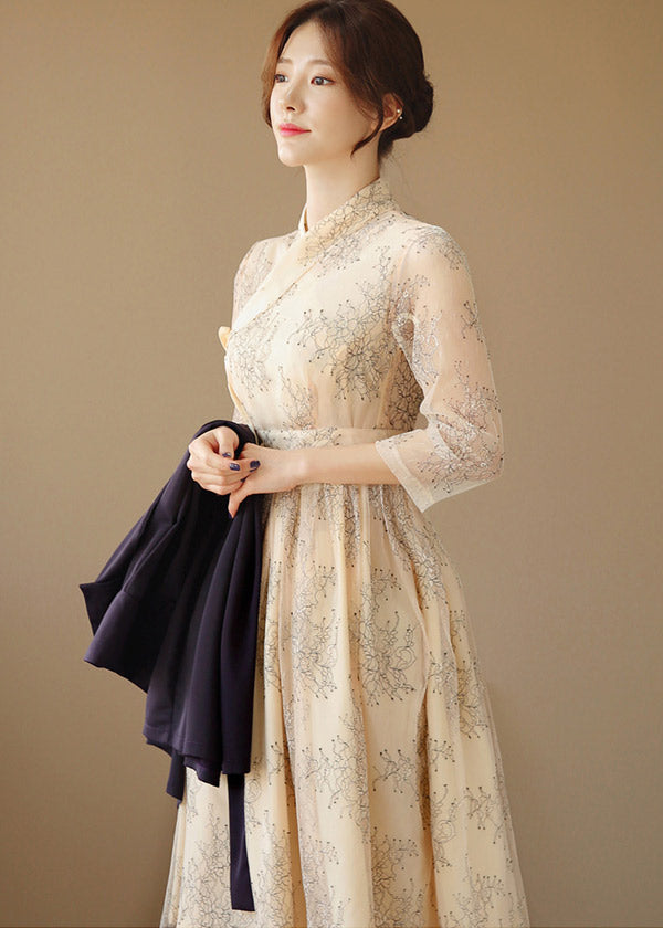 hanbok inspired prom dress Colorful Hanbok Wedding Dress