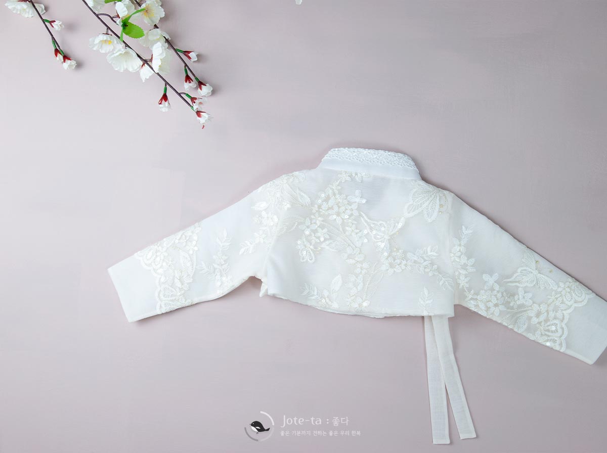 Lovely Spangle Flowers in Yellow Hanbok Girl – Joteta Korean Online Shop